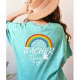 Luckiest Teacher Ever Rainbow- St Patricks Day Teacher Women's Comfort Colors T-Shirt Back Print Chalky Mint Luckiest Teacher Ever Rainbow- St Patricks Day Teacher Women's Comfort Colors T-Shirt Back Print Chalky Mint