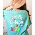 Matching Co-Teacher Best Friend She's My Bestie Work Team Women's Comfort Colors T-Shirt Back Print Chalky Mint