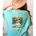 I Did The Math The Answer Is Cats Math Cat Teacher Women's Comfort Colors T-Shirt Back Print Chalky Mint