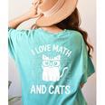Math And Cats Apparel For Teachers Students Cat Lovers Women's Comfort Colors T-Shirt Back Print Chalky Mint Math And Cats Apparel For Teachers Students Cat Lovers Women's Comfort Colors T-Shirt Back Print Chalky Mint