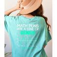 Math Puns Are a Sine Of Genius Math Teacher T-Shirt Women's Comfort Colors T-Shirt Back Print Chalky Mint
