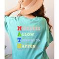 Math Teacher Math Student Mathematics Women's Comfort Colors T-Shirt Back Print Chalky Mint
