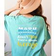 Math Teachers Aren't Mean Sayings Mathematics School Women's Comfort Colors T-Shirt Back Print Chalky Mint