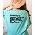 Montessori Helvetica Education Teacher Women's Comfort Colors T-Shirt Back Print Chalky Mint