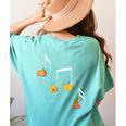 Music Note Pumpkin Fall Music Teacher Halloween Costume Women's Comfort Colors T-Shirt Back Print Chalky Mint Music Note Pumpkin Fall Music Teacher Halloween Costume Women's Comfort Colors T-Shirt Back Print Chalky Mint
