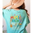 Music Teacher Music Sing Play Dance Choir Piano Women's Comfort Colors T-Shirt Back Print Chalky Mint