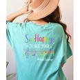 Music Teacher So Happy To See Your Face Back To School Women's Comfort Colors T-Shirt Back Print Chalky Mint