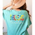 Music Teacher Tie Dye Appreciation Day Hello Back To School Men Women Women's Comfort Colors T-Shirt Back Print Chalky Mint Music Teacher Tie Dye Appreciation Day Hello Back To School Men Women Women's Comfort Colors T-Shirt Back Print Chalky Mint