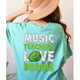 Music Teachers Love Brains Cute Teaching Halloween Women's Comfort Colors T-Shirt Back Print Chalky Mint Music Teachers Love Brains Cute Teaching Halloween Women's Comfort Colors T-Shirt Back Print Chalky Mint
