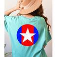 Nerdy Captain Sweatpants Retro Comic Book Fan Teacher Women's Comfort Colors T-Shirt Back Print Chalky Mint