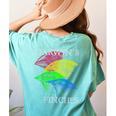 Nerdy Darwin's Finches Evolution Science Biology Teacher Women's Comfort Colors T-Shirt Back Print Chalky Mint