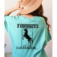 Nerdy Fibonacci Racing Car Horse Math Teacher Men Women Girls Kids Women's Comfort Colors T-Shirt Back Print Chalky Mint