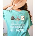 Nothing Beats 4th Grade Back To School Kids Teachers Women's Comfort Colors T-Shirt Back Print Chalky Mint