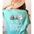 Nothing Beats 5th Grade Back To School Kids Teachers Women's Comfort Colors T-Shirt Back Print Chalky Mint