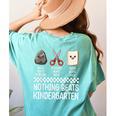Nothing Beats Kindergarten Back To School Kids Teacher Women's Comfort Colors T-Shirt Back Print Chalky Mint