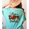One Dope Teacher Women's Comfort Colors T-Shirt Back Print Chalky Mint One Dope Teacher Women's Comfort Colors T-Shirt Back Print Chalky Mint