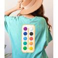 Paint Palette ArtSet Halloween Costume For Teachers Students For Men Women Kids Women's Comfort Colors T-Shirt Back Print Chalky Mint