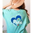 Para Heart Teacher Paraprofessional School Appreciation Women's Comfort Colors T-Shirt Back Print Chalky Mint Para Heart Teacher Paraprofessional School Appreciation Women's Comfort Colors T-Shirt Back Print Chalky Mint