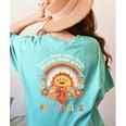 Paraprofessional Para Life Sun Flower Teacher Back To School Women's Comfort Colors T-Shirt Back Print Chalky Mint