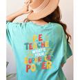 PE Gym School Coach PE Teacher What's Your Superhero Power Women's Comfort Colors T-Shirt Back Print Chalky Mint PE Gym School Coach PE Teacher What's Your Superhero Power Women's Comfort Colors T-Shirt Back Print Chalky Mint