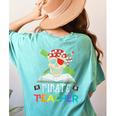 Pirate Teacher Halloween Skull Adult Women's Comfort Colors T-Shirt Back Print Chalky Mint