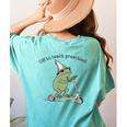 Pre K Grade Teacher Frog Back To School Preschool Women's Comfort Colors T-Shirt Back Print Chalky Mint Pre K Grade Teacher Frog Back To School Preschool Women's Comfort Colors T-Shirt Back Print Chalky Mint