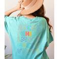 Pre K Kindergarten Hi Alphabet Back To School Teachers Men Women Girls Kids Women's Comfort Colors T-Shirt Back Print Chalky Mint