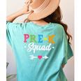 Pre-K Squad Teacher Student Kids Preschool Back To School Women's Comfort Colors T-Shirt Back Print Chalky Mint Pre-K Squad Teacher Student Kids Preschool Back To School Women's Comfort Colors T-Shirt Back Print Chalky Mint