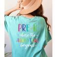 Pre-K Teacher Adventure Begins First Day Preschool Teachers Women's Comfort Colors T-Shirt Back Print Chalky Mint Pre-K Teacher Adventure Begins First Day Preschool Teachers Women's Comfort Colors T-Shirt Back Print Chalky Mint