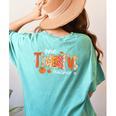 Preppy One Thankful Teacher Coquette Thanksgiving Teacher Women's Comfort Colors T-Shirt Back Print Chalky Mint