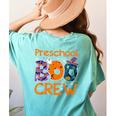 Preschool Boo Crew Preschool Halloween Teacher Kids Women's Comfort Colors T-Shirt Back Print Chalky Mint Preschool Boo Crew Preschool Halloween Teacher Kids Women's Comfort Colors T-Shirt Back Print Chalky Mint