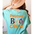 Preschool Boo Crew Preschool Halloween Teacher Women's Comfort Colors T-Shirt Back Print Chalky Mint Preschool Boo Crew Preschool Halloween Teacher Women's Comfort Colors T-Shirt Back Print Chalky Mint