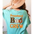 Preschool Boo Crew Halloween Teachers Students Costume Women's Comfort Colors T-Shirt Back Print Chalky Mint