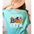 Preschool Boo Crew Teacher Halloween Women's Comfort Colors T-Shirt Back Print Chalky Mint Preschool Boo Crew Teacher Halloween Women's Comfort Colors T-Shirt Back Print Chalky Mint