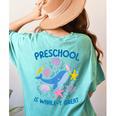 Preschool Is Whale-y Great Preschool Teacher Women's Comfort Colors T-Shirt Back Print Chalky Mint