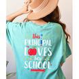 This Principal Loves Her School Teacher Appreciation Women's Comfort Colors T-Shirt Back Print Chalky Mint
