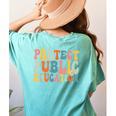 Protect Public Education Public Teacher School Women's Comfort Colors T-Shirt Back Print Chalky Mint Protect Public Education Public Teacher School Women's Comfort Colors T-Shirt Back Print Chalky Mint
