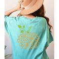 Pumpkin Music Notes Fall Teacher Autumn Halloween Women's Comfort Colors T-Shirt Back Print Chalky Mint
