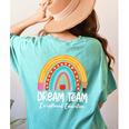 Rainbow Pencil Dream Exceptional Education Team SPED Teacher Women's Comfort Colors T-Shirt Back Print Chalky Mint