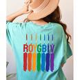 Rainbow Roygbiv Kids Artist Costume Art Teacher Women's Comfort Colors T-Shirt Back Print Chalky Mint Rainbow Roygbiv Kids Artist Costume Art Teacher Women's Comfort Colors T-Shirt Back Print Chalky Mint