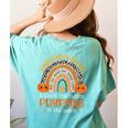 Rainbow I Teach The Cutest Pumpkins Kindergarten Teacher Men Women Women's Comfort Colors T-Shirt Back Print Chalky Mint