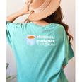 Reading Interventionist Specialist Teacher Phonemes Graphemes And Caffeine Reading Intervention -Adults Classic Fit Short Sleeve Women's Comfort Colors T-Shirt Back Print Chalky Mint