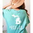 Red For Ed Michigan Teacher Public Education Women's Comfort Colors T-Shirt Back Print Chalky Mint Red For Ed Michigan Teacher Public Education Women's Comfort Colors T-Shirt Back Print Chalky Mint