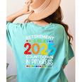 Retirement Class Of 2025 Teacher Countdown Loading Teacher Women's Comfort Colors T-Shirt Back Print Chalky Mint