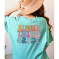 Retro Aloha Third Grade Teacher Summer Vacation Beach Hawaii Women's Comfort Colors T-Shirt Back Print Chalky Mint Retro Aloha Third Grade Teacher Summer Vacation Beach Hawaii Women's Comfort Colors T-Shirt Back Print Chalky Mint