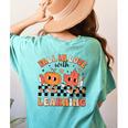 Retro Fall In Love With Learning Autumn Pumpkin Teacher Women's Comfort Colors T-Shirt Back Print Chalky Mint Retro Fall In Love With Learning Autumn Pumpkin Teacher Women's Comfort Colors T-Shirt Back Print Chalky Mint