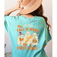 Retro Are You Fall O Ween Directions Ghost Teacher Spooky Women's Comfort Colors T-Shirt Back Print Chalky Mint