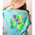 Retro Groovy In My Glowing Teacher Era Happy Teacher's Day Women's Comfort Colors T-Shirt Back Print Chalky Mint Retro Groovy In My Glowing Teacher Era Happy Teacher's Day Women's Comfort Colors T-Shirt Back Print Chalky Mint