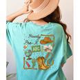Retro Howdy Pre-K Back To School Western Teacher Women's Comfort Colors T-Shirt Back Print Chalky Mint Retro Howdy Pre-K Back To School Western Teacher Women's Comfort Colors T-Shirt Back Print Chalky Mint