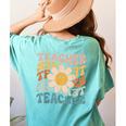 Retro Teacher Daisy Colorful Elementary School Teacher Women's Comfort Colors T-Shirt Back Print Chalky Mint Retro Teacher Daisy Colorful Elementary School Teacher Women's Comfort Colors T-Shirt Back Print Chalky Mint